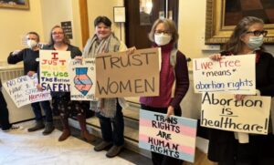 Supporters of a state constitutional amendment to protect abortion access packed the State House on February 1st as Republicans in the New Hampshire House of Representatives blocked a proposed bill that would have provided those protections for abortion rights in the state. New Hampshire is the only state in New England where such abortion rights are not enshrined in state law. (Colin Booth/Granite Post)